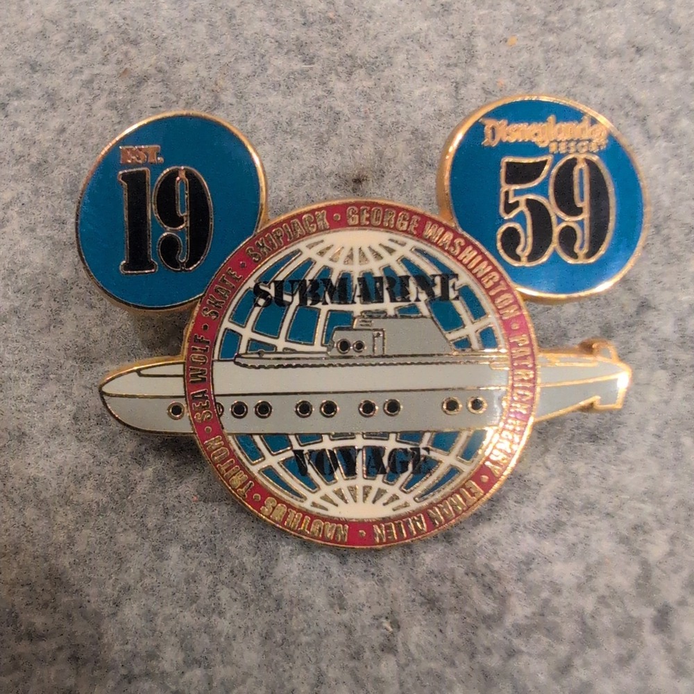Disney Pin Disneyland Resort Submarine Voyage Est 1959 Mickey Ears 2004 Trading - Picture 1 of 3
